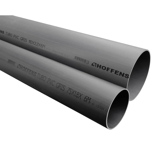 Tubo Gris Pvc Agua 75 Mmx3 M