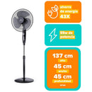 Ventilador De Pedestal Negro