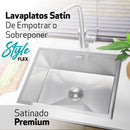 Lavaplatos Empotrado Bajo Cubierta 1 Cubeta(S) 80X22X50 Cm Acero Inoxidable