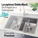 Lavaplatos Empotrado Bajo Cubierta 2 Cubeta(S) 82X22X45 Cm Acero Inoxidable