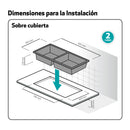 Lavaplatos Empotrado Bajo Cubierta 2 Cubeta(S) 82X22X45 Cm Acero Inoxidable