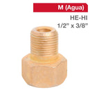 Niple Bronce He/Hi 1/2" X 3/8" 1U