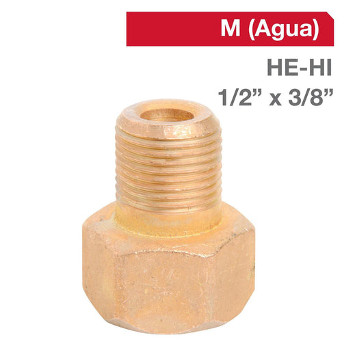 Niple Bronce He/Hi 1/2" X 3/8" 1U