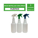 Pack De 3 Botellas Spray Con Gatillo Colores