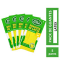 Pack De 5 Guantes De Latex Domesticos Talla M