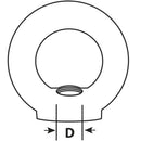 Tuerca De Ojo Zincado Brillante M6X20 Colgante 1 Unidad