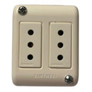 Casquete Tomacorriente 10A Doble Armado S17 Blanco