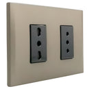 Enchufe Armado 10A + 10/16A Perla Nobile