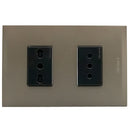 Enchufe Armado 10A + 10/16A Perla Nobile