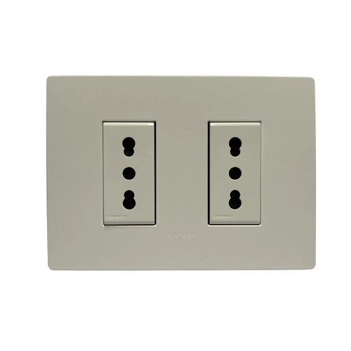Enchufe Doble 10/16A Armado S32 Blanco