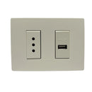 Enchufe 10A + Usb Armado S32 Blanco