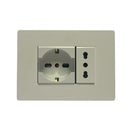 Enchufe Schuko 10/16A + Enchufe 10A Armado S32 Blanco