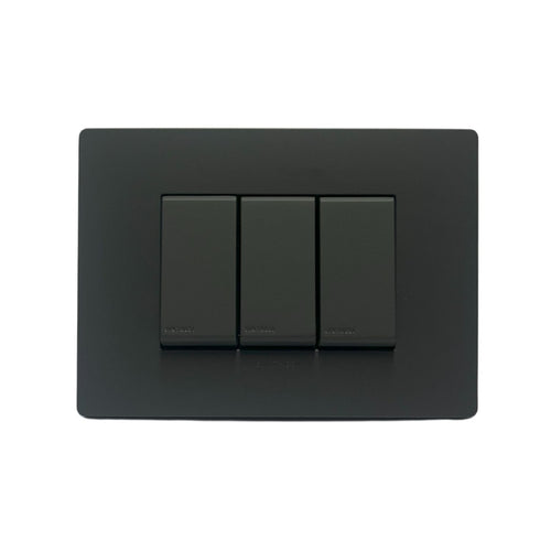 Interruptor Triple 9/12 Armado S33 Noir