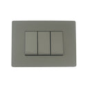 Interruptor Triple Conmutador 9/24 Armado S32 Grey