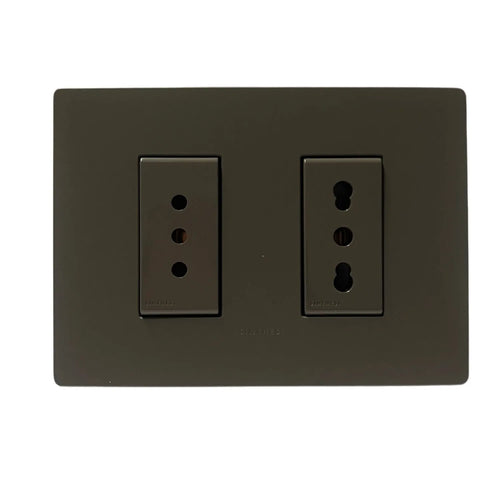 Enchufe Doble 10A + 10/16A Armado S32 Grey