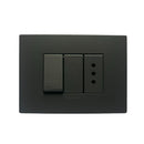 Interruptor 9/12 + Enchufe 10A Armado S44 Carbon