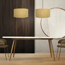 Lampara Colgante Tela Dorado 40 Cm