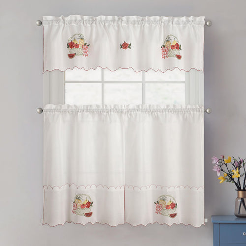 Set De Cortinas De Cocina 148X40 Cm Mix