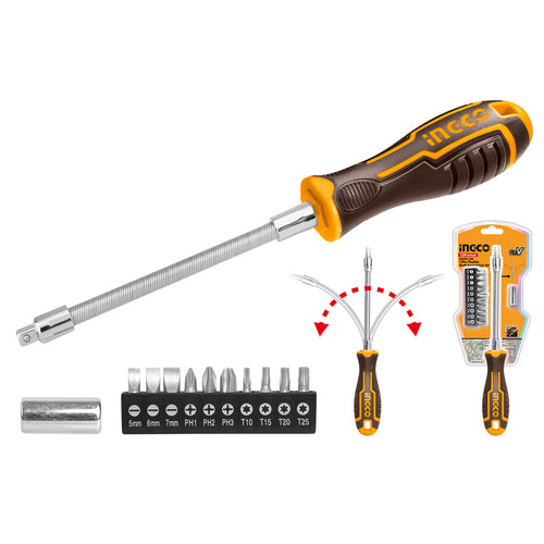 Destornillador Flexible Sl/Ph/T 12 Piezas Ingco Aksdfl1208