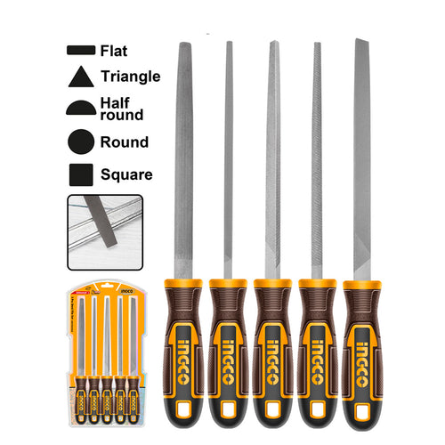SET LIMAS INDUSTRIAL PARA METAL 5 PIEZAS 200MM/8