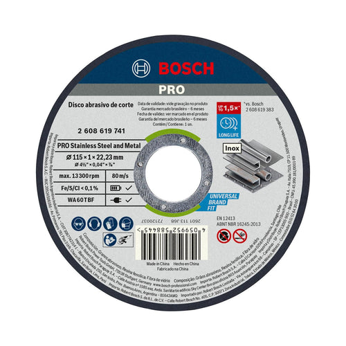 Disco De Corte Inox 4,5" X 1Mm