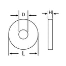 Golilla Plana Acero 5/16 " 10 Unidades
