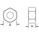 Tuerca Acero Hexagonal Unc 3/8 " Zincada 10 Unidades
