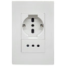 Tomacorriente Schucko Mas 10A Blanco Clio