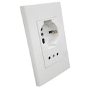 Tomacorriente Schucko Mas 10A Blanco Clio