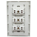 Tomacorriente 10A/16A Triple Blanco Clio