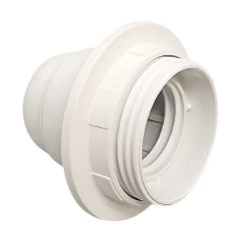 Portalampara E27 Plastico Con Anillo Blanco