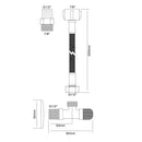 Kit Flexible 1/2"X7/8" De 30Cm + Llave Angular 1/2"X1/2" + Teflon