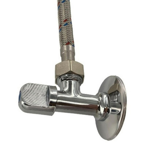 Kit Flexible 1/2"X7/8" De 30Cm + Llave Angular 1/2"X1/2" + Teflon