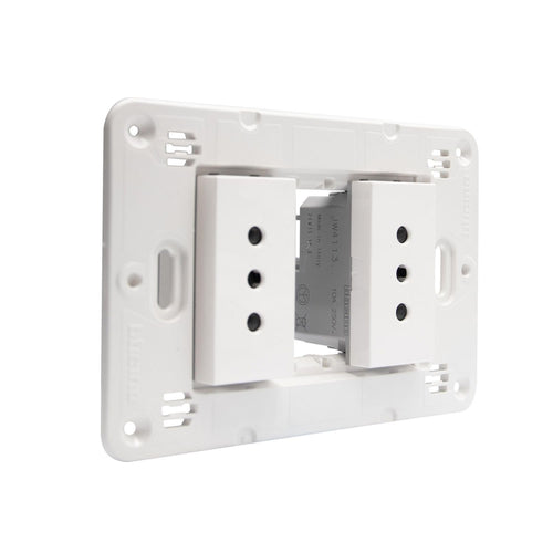 Tomacorriente Doble 10A Blanco Semi Armado Matixgo
