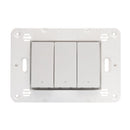 Interruptor Triple 9/32 Blanco Semi Armado Matixgo