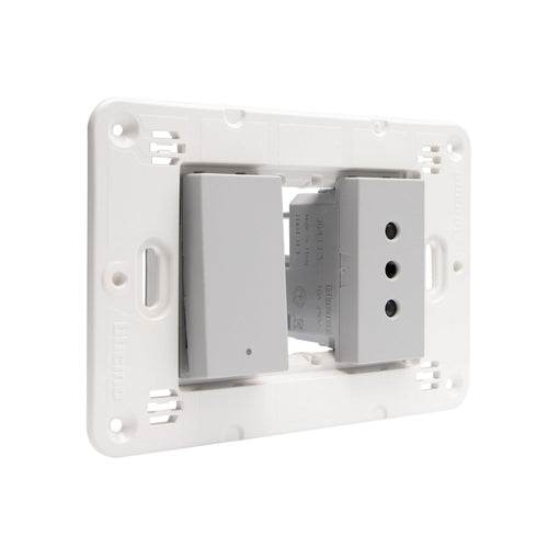 Toma 10A + Interruptor Simple 9/12 Gris Semi Armado Matixgo