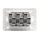 Tomacorriente Triple 10A Gris Semi Armado Matixgo