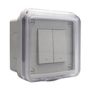 Interruptor 2 Modulos Ip55 Interruptor Doble 9/15 Idroboxgo