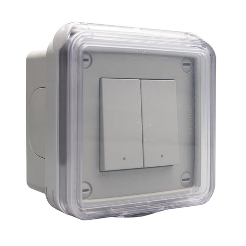 Interruptor 2 Modulos Ip55 Interruptor Doble 9/15 Idroboxgo