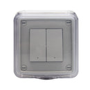 Interruptor 2 Modulos Ip55 Interruptor Doble 9/15 Idroboxgo