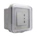 Interruptor 2 Modulos Ip55 Interruptor Simp+Enchufe 10/16 Idroboxgo
