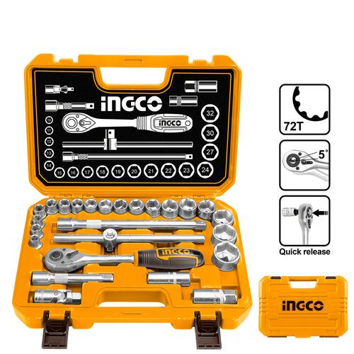 SET DADOS Y CHICHARRA INDUSTRIAL 25 PIEZAS 1/2