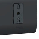 Placa Genesis Armada Con Toma Corriente Doble 10/16A 2P+T - Black