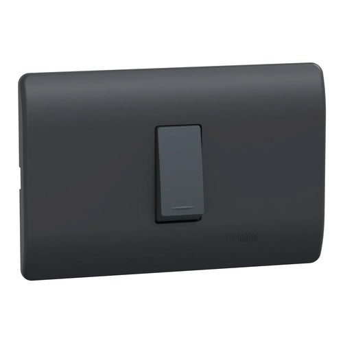 Placa Genesis Armada Con Pulsador 16A 250V - Black