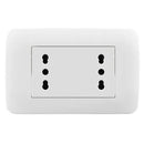 Toma Corriente Duplex 10/16A 250V Blanco Armado