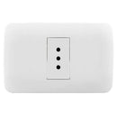 Toma Corriente Simple 10A 250V Blanco Armado