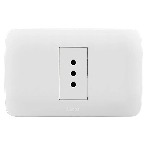 Toma Corriente Simple 10A 250V Blanco Armado