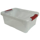 Caja Vitalbox 27X15X37 Cm 10 L Transparente/Rojo