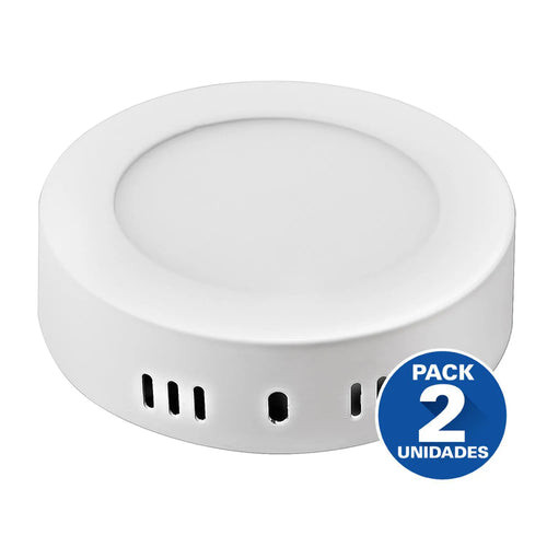 Set 2 Panel Led Redondo Sobrepuesto 25W/3000K