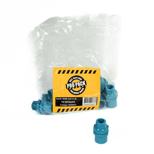 Pack Terminal Pvc-P Cem/He 20Mm X 1/2" 10U